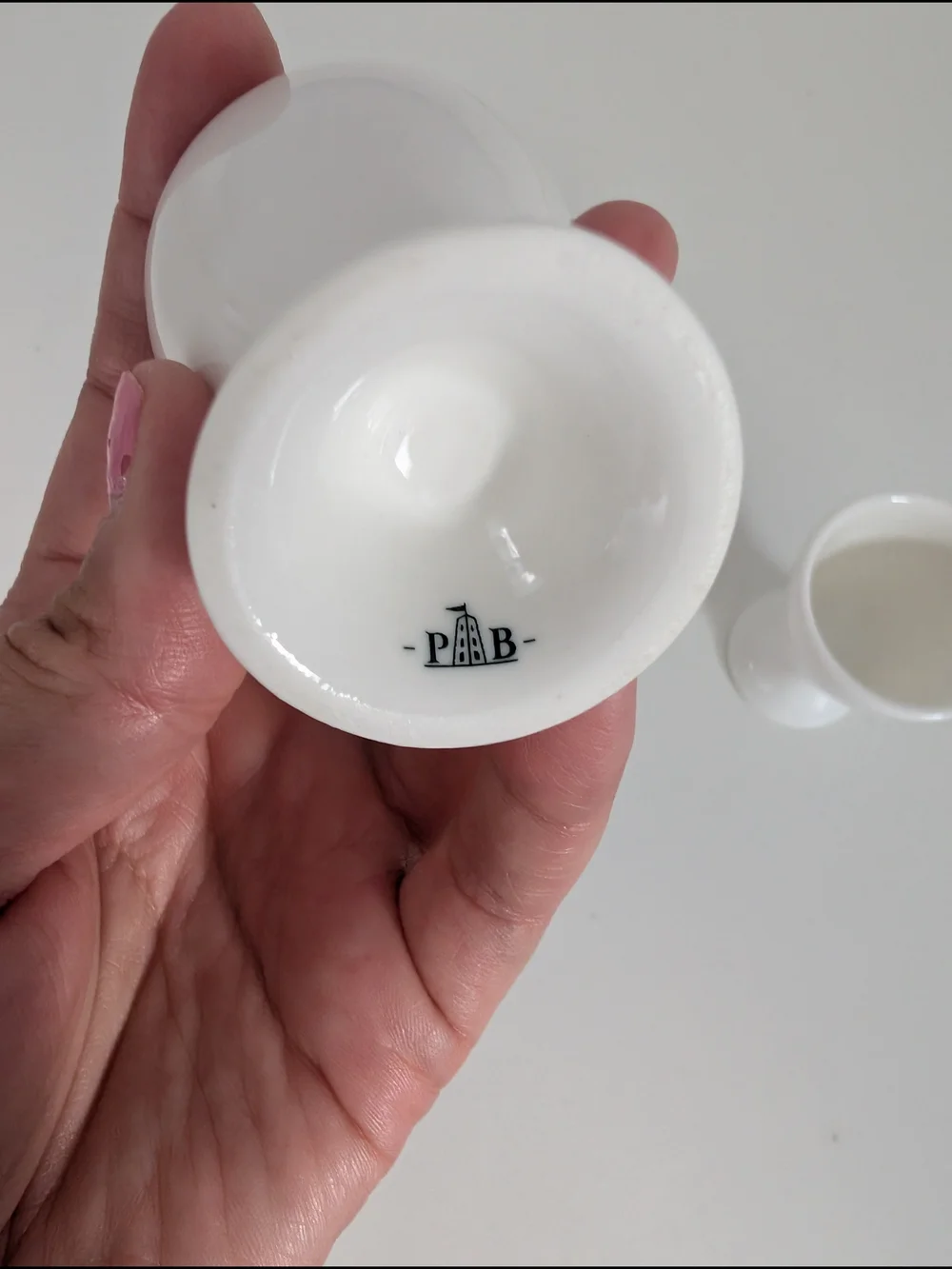 Pottery Barn Classic White Ceramic Egg Cup Set
